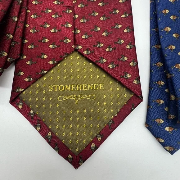 Stonehenge 100% Silk Ties, Fish Themed - Picture 6 of 8